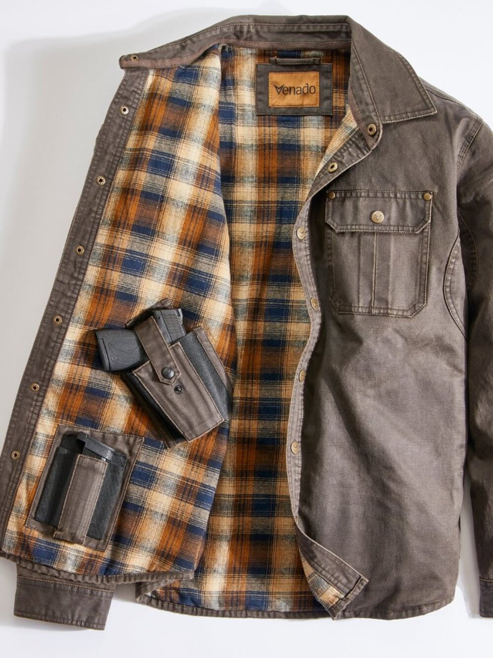 Bountyman Concealed Carry Shirt Jacket - Brown | 3XL